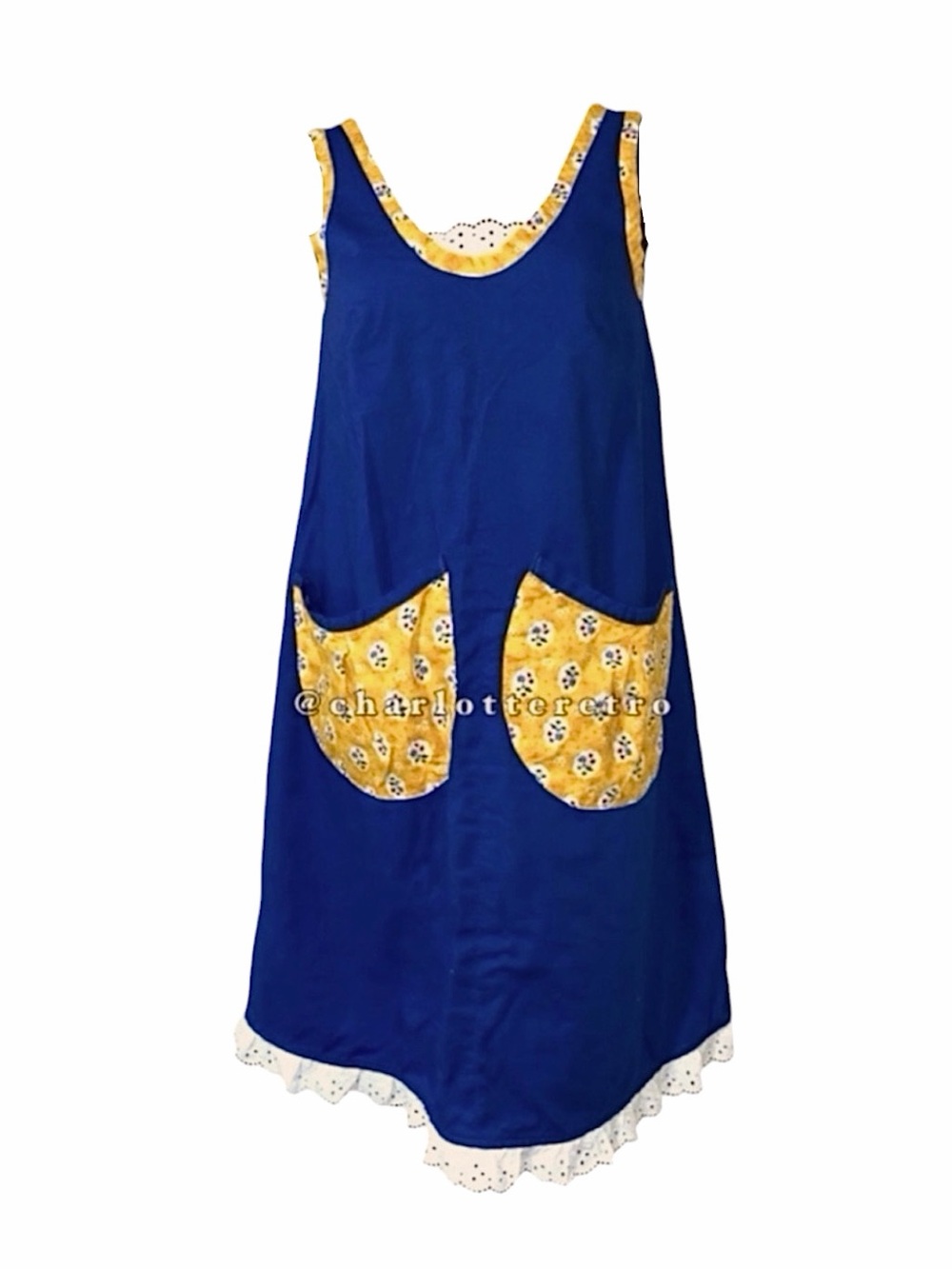 vtg Cafeteria Lady Apron Dress